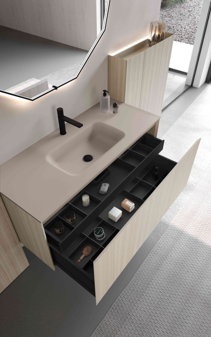 Mobile Bagno Sospeso con Boiserie | M3 Wally | Baxar Azzurra - immagine 3