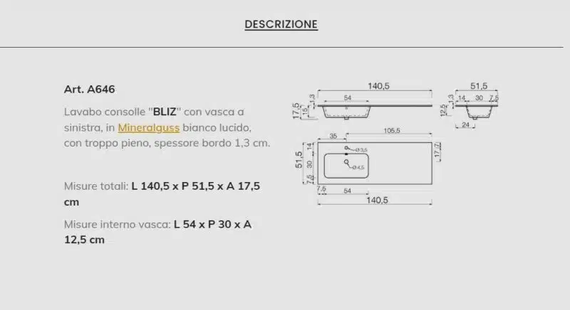 Dettaglio Mobile Coprilavatrice LAB60 Compab: maniglia a gola, anta battente, finitura resistente all'umidità