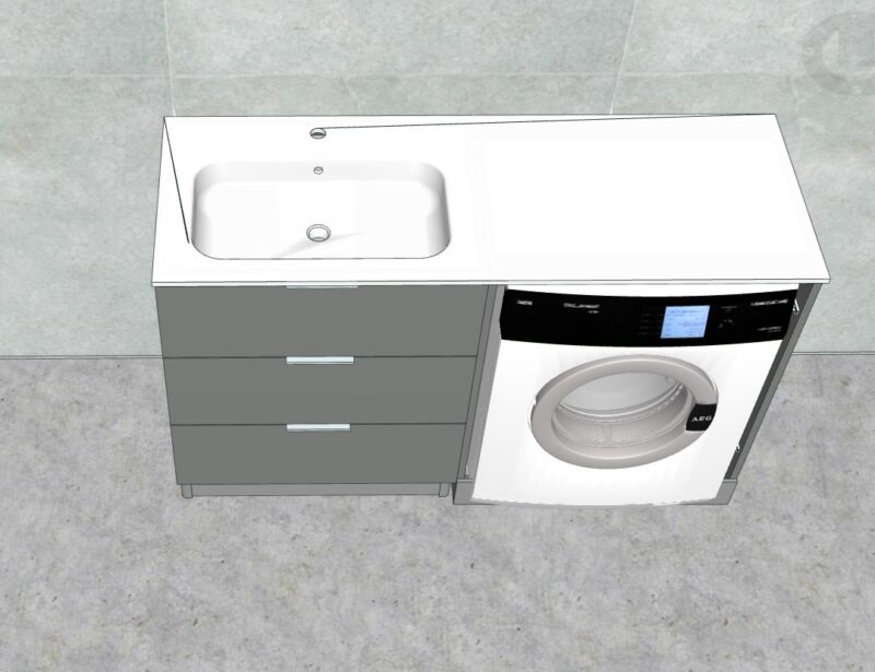 Mobile Coprilavatrice con Lavabo Integrato LAB60 | Compab - immagine 2