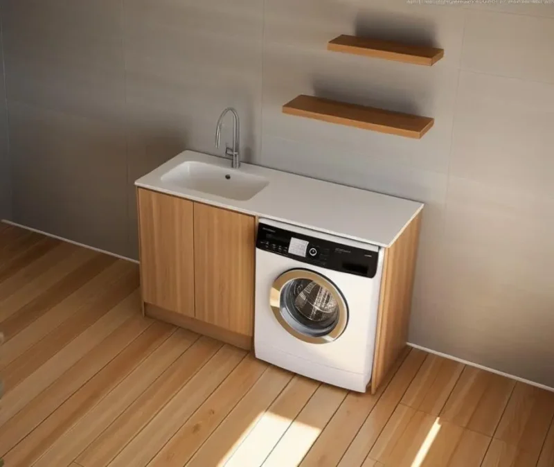 Mobile Coprilavatrice con Lavabo Integrato LAB61 L.140 | Compab - immagine 2