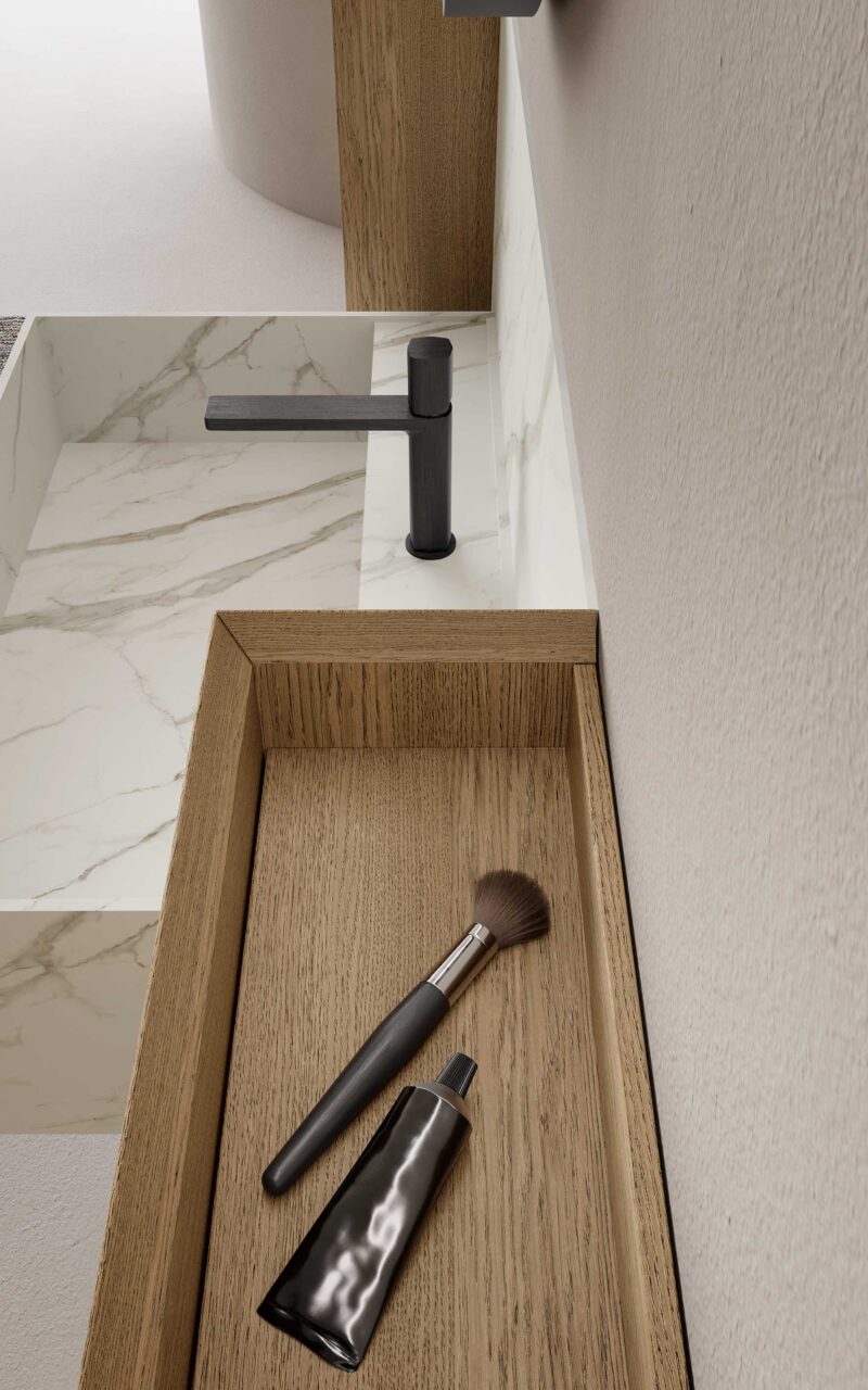 Mobile Bagno con Lavabo Monolite | M3 Wally | Baxar Azzurra - immagine 5