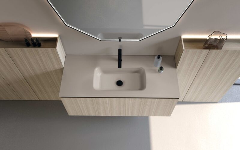 Mobile Bagno Sospeso con Boiserie | M3 Wally | Baxar Azzurra - immagine 4