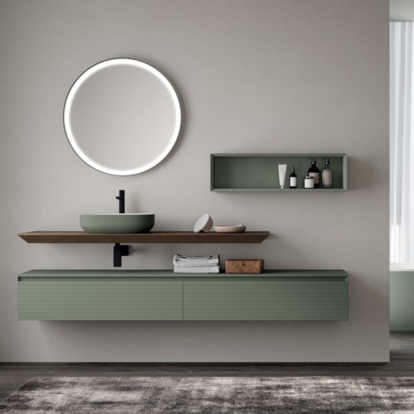 Mobile Bagno Cannettato di Design | M3 System | Baxar Azzurra
