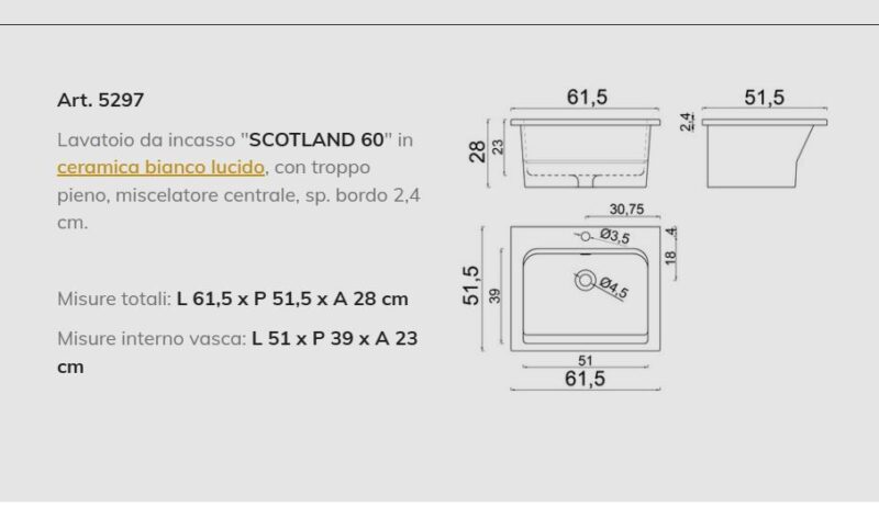 Mobile Lavanderia con Lavatoio e Coprilavatrice LAB62 L.141 | Compab - immagine 4