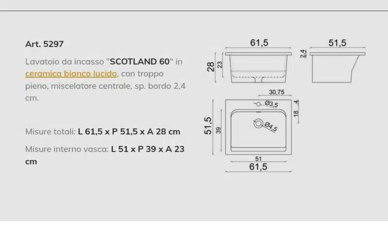 Mobile Lavanderia Compab LAB64 - Lavatoio + Coprilavatrice L.211 cm - foto 3