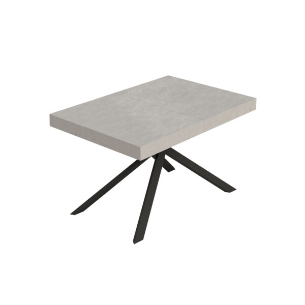 Tavolo allungabile 120/224x90 cm Niket cashmere gambe antracite