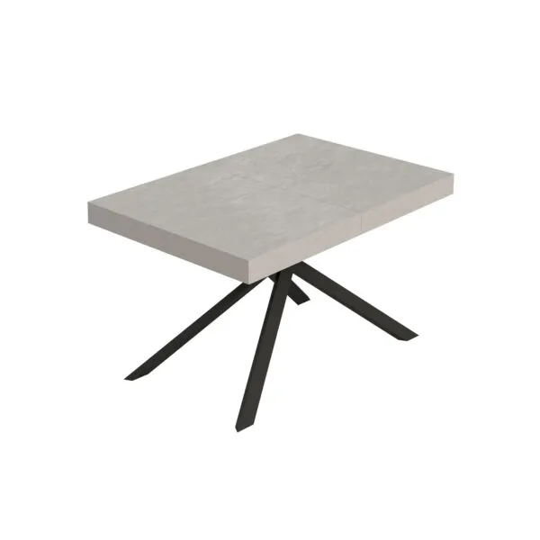 Tavolo allungabile 140/400x90 cm Niket cashmere gambe antracite