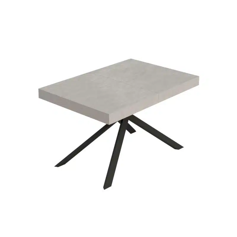 Tavolo allungabile 140/244x90 cm Niket cashmere gambe antracite - foto 1