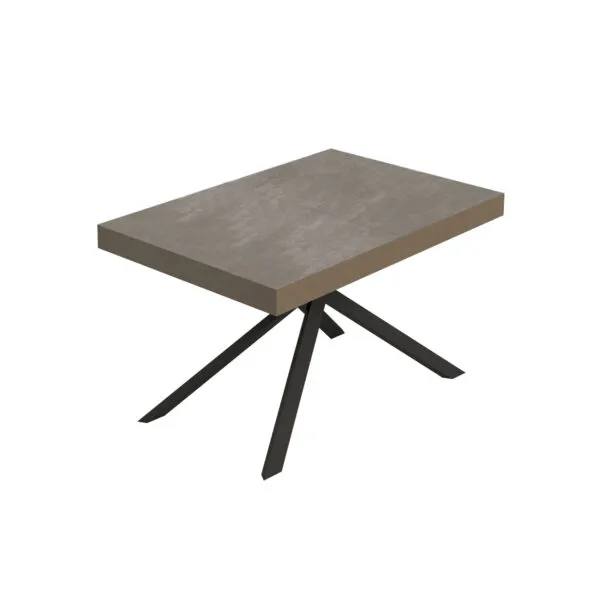 Tavolo allungabile 140/400x90 cm Niket tortora gambe antracite