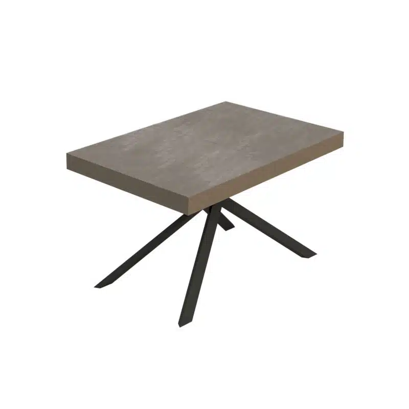Tavolo allungabile 120/224x90 cm Niket tortora gambe antracite - foto 1