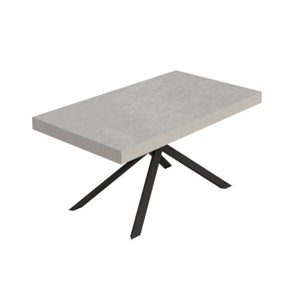 Tavolo allungabile 160/264x90 cm Niket cashmere gambe antracite