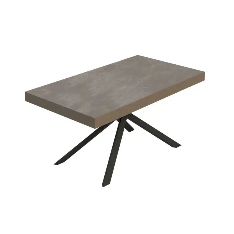 Tavolo allungabile 160/264x90 cm Niket tortora gambe antracite - foto 1