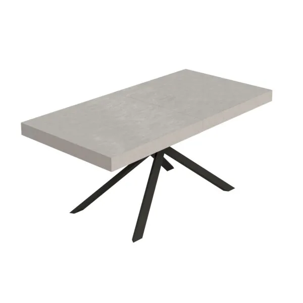 Tavolo allungabile 200/460x90 cm Niket cashmere gambe antracite