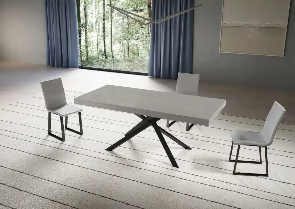 Tavolo allungabile 200/460x90 cm Niket cashmere gambe antracite - foto 2