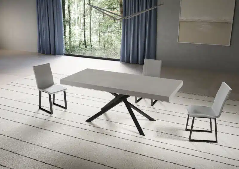 Tavolo allungabile 200/460x90 cm Niket cashmere gambe antracite - foto 2
