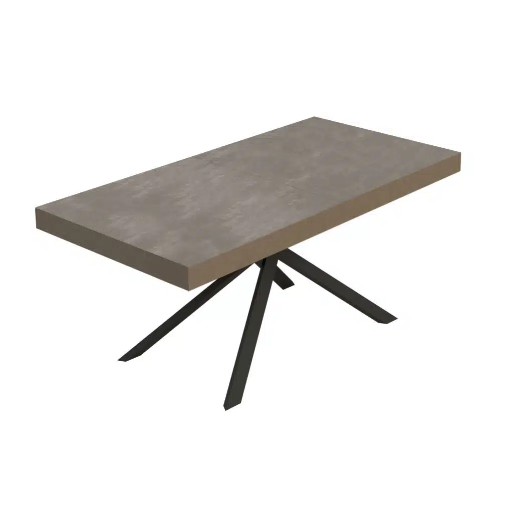 Tavolo allungabile 200/460x90 cm Niket tortora gambe antracite - foto 1