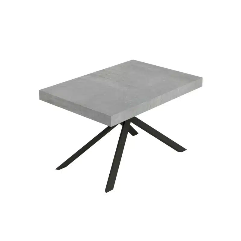 Tavolo allungabile 140/244x90 cm Niket cemento gambe antracite - foto 1