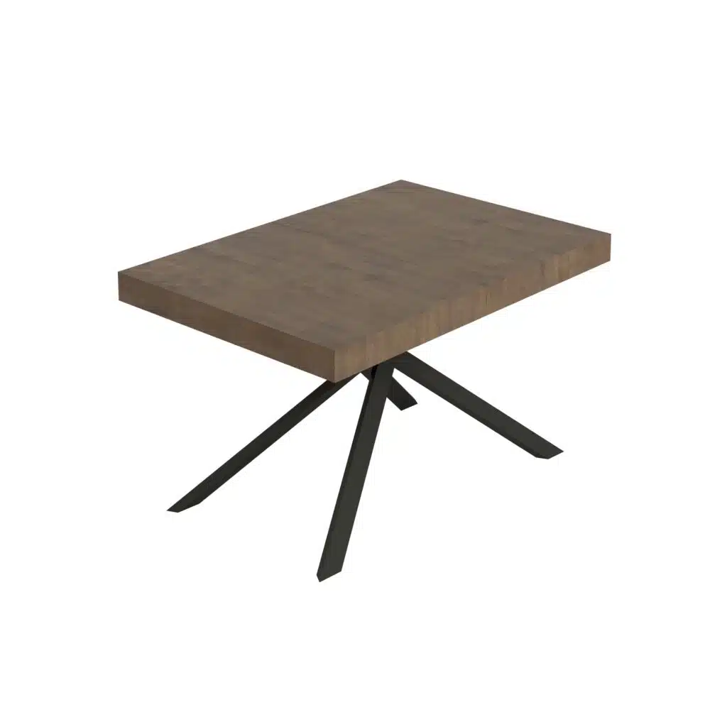 Tavolo allungabile 140/244x90 cm Niket noce gambe antracite - foto 1