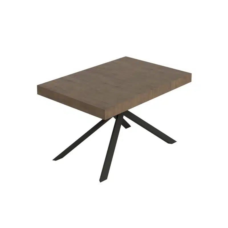 Tavolo allungabile 140/244x90 cm Niket noce gambe antracite - foto 1