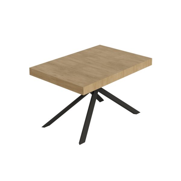 Tavolo allungabile 120/224x90 cm Niket quercia natura gambe antracite