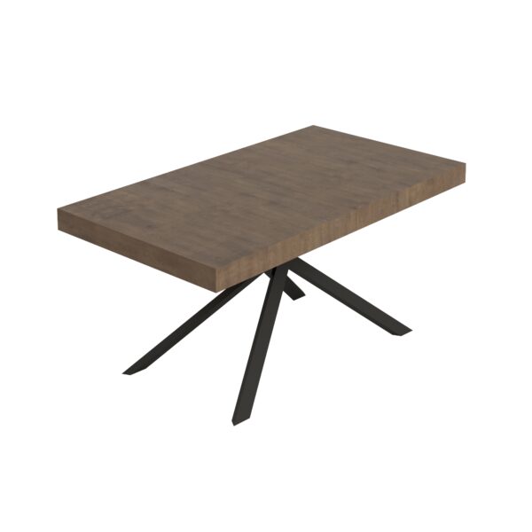 Tavolo allungabile 160/264x90 cm Niket noce gambe antracite