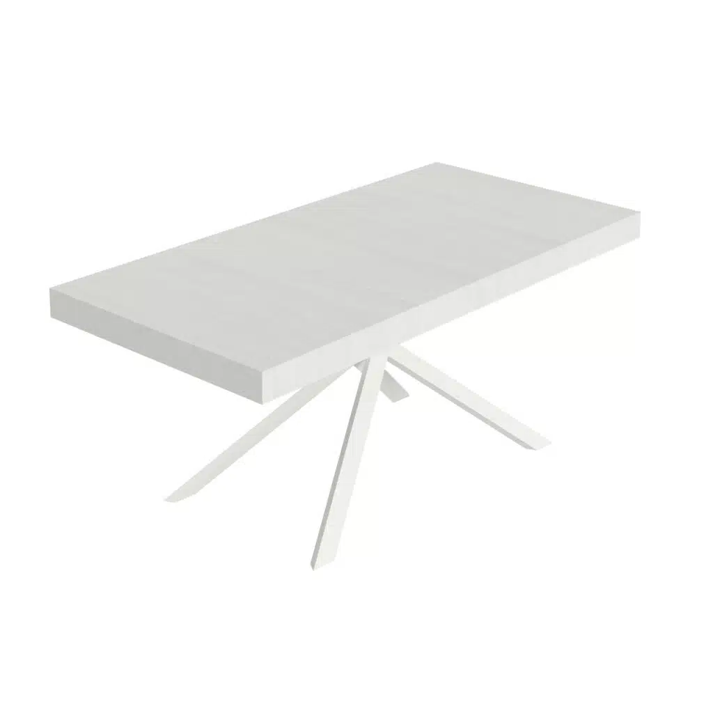 Tavolo allungabile 180/284x90 cm Niket bianco frassino gambe bianche - foto 1