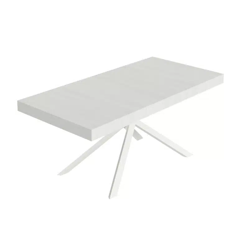 Tavolo allungabile 180/284x90 cm Niket bianco frassino gambe bianche - foto 1