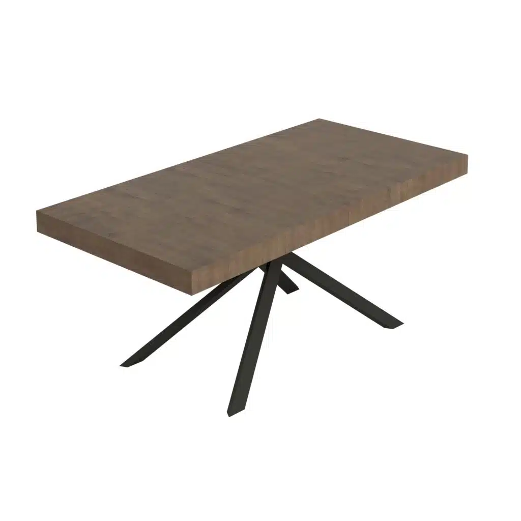 Tavolo allungabile 200/460x90 cm Niket noce gambe antracite - foto 1