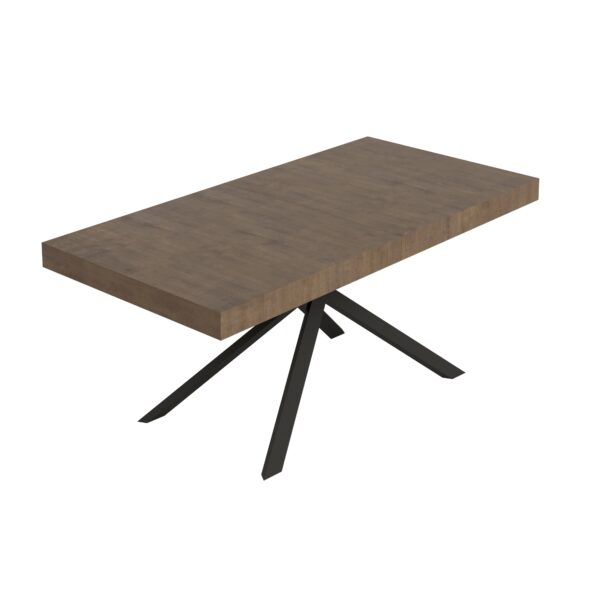 Tavolo allungabile 180/284x90 cm Niket noce gambe antracite