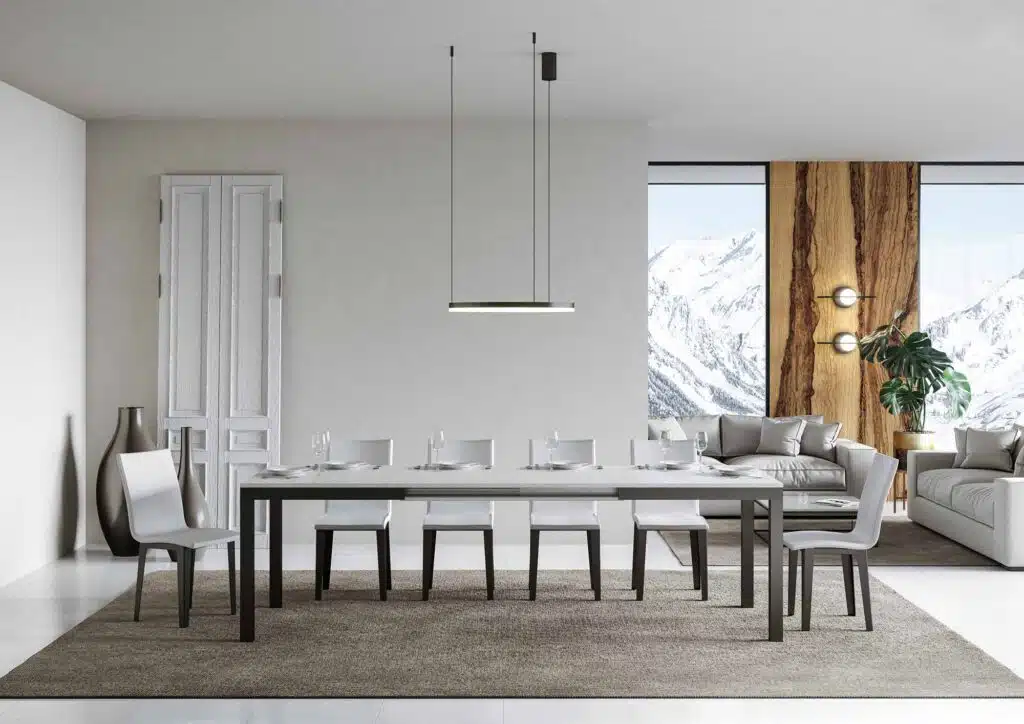 Tavolo allungabile 180/284x90 cm Everyday Evolution bianco frassino telaio e gambe antracite - foto 3
