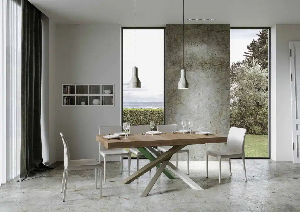 Tavolo allungabile 160/420x90 cm Volantis quercia natura gambe multicolore 4/A - foto 2
