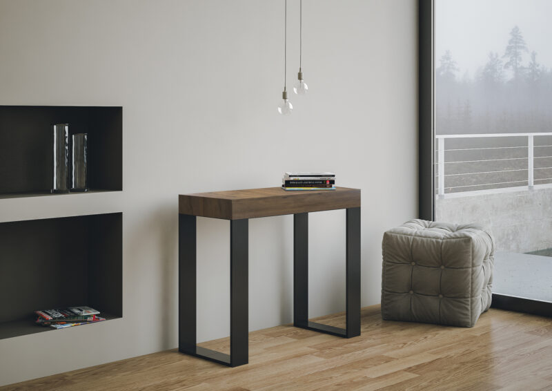Consolle allungabile 90x40/300 cm Tecno noce - immagine 2