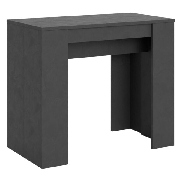 Consolle allungabile 90x48/204 cm Basic Small antracite spatolato