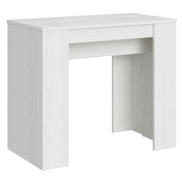 Consolle allungabile 90x48/204 cm Basic Small bianco frassino