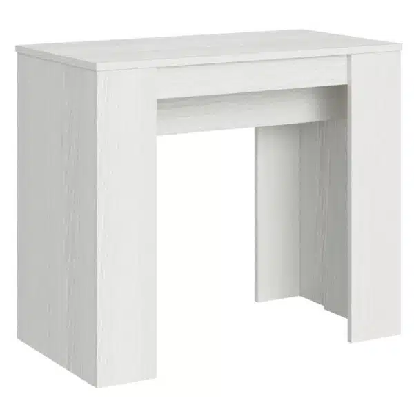 Consolle allungabile 90x48/308 cm Basic bianco frassino