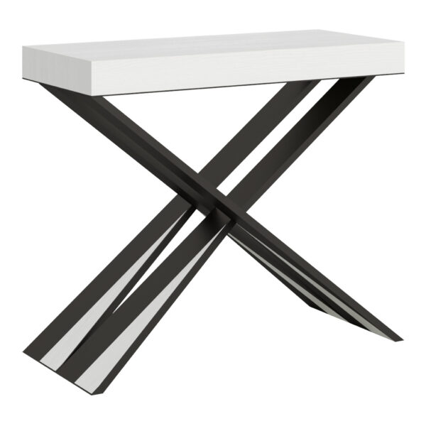 Consolle allungabile 90x40/196 cm Diago Small bianco frassino