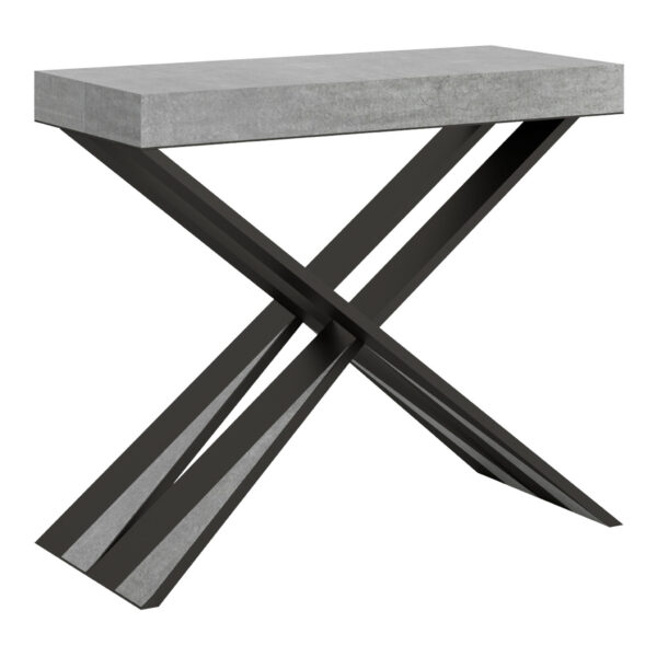 Consolle allungabile 90x40/196 cm Diago Small cemento