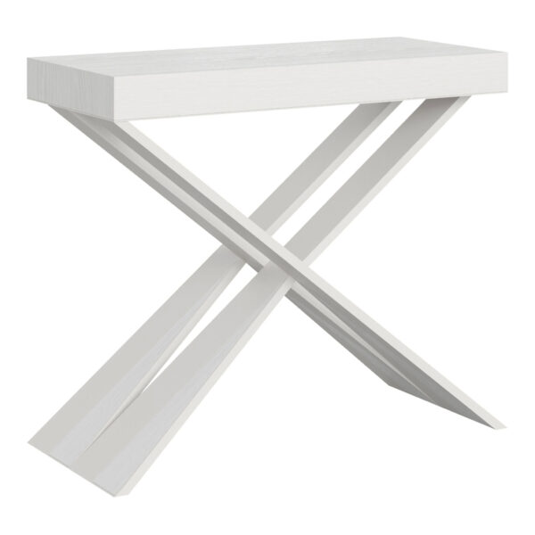 Consolle allungabile 90x40/196 cm Diago Small bianco frassino