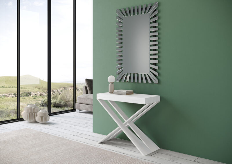 Consolle allungabile 90x40/196 cm Diago Small bianco frassino - immagine 3