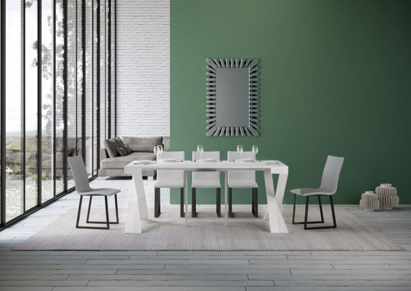 Consolle allungabile 90x40/196 cm Diago Small bianco frassino - immagine 4