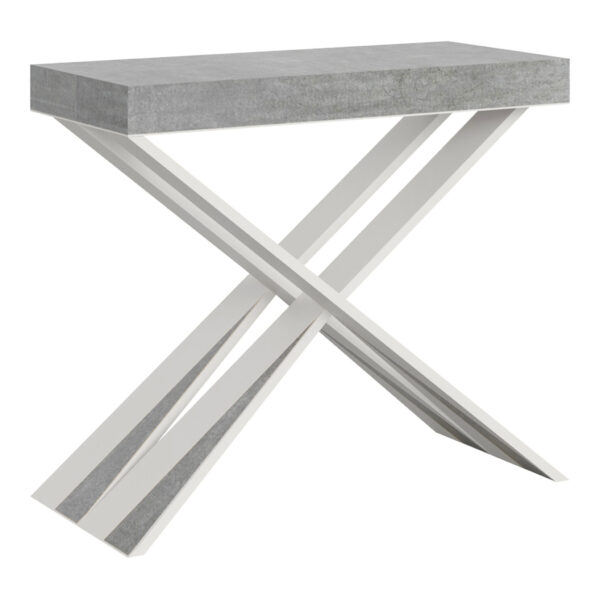 Consolle allungabile 90x40/196 cm Diago Small cemento