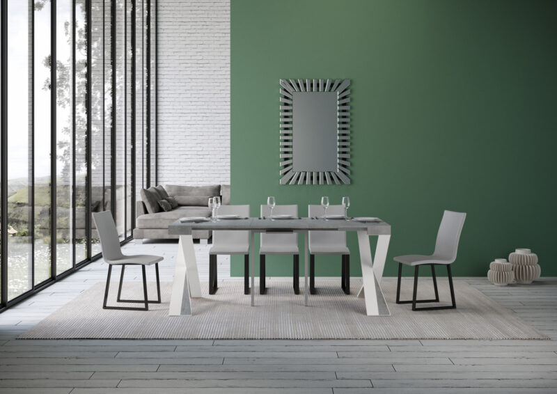 Consolle allungabile 90x40/300 cm Diago cemento - immagine 4
