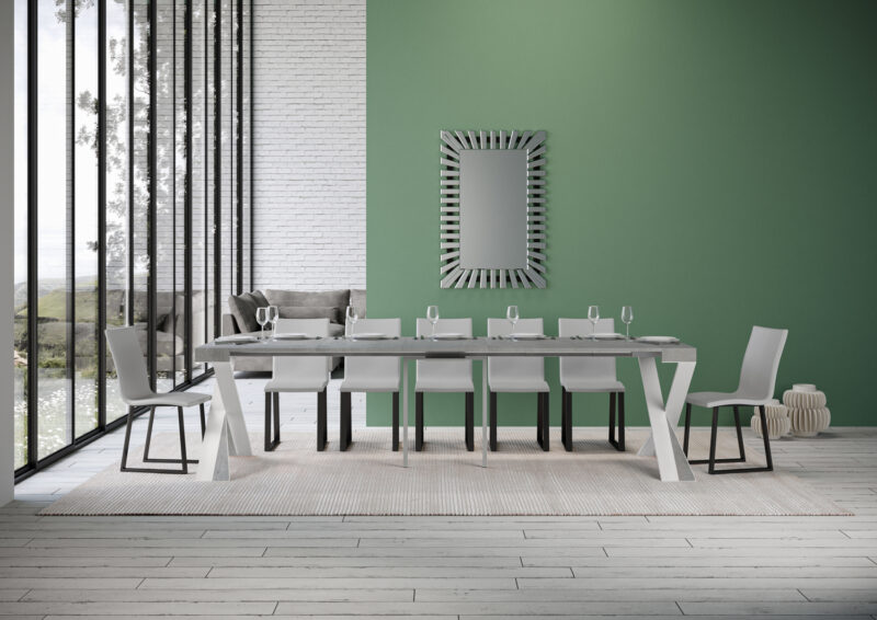 Consolle allungabile 90x40/300 cm Diago cemento - immagine 5