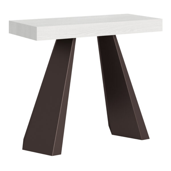 Consolle allungabile 90x40/196 cm Diamante Small bianco frassino