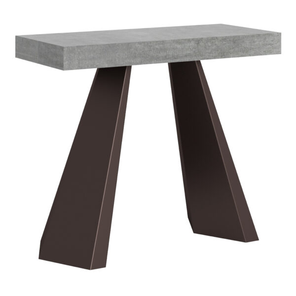 Consolle allungabile 90x40/196 cm Diamante Small cemento