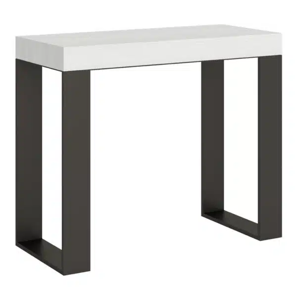 Consolle allungabile 90x40/300 cm Tecno Premium bianco frassino