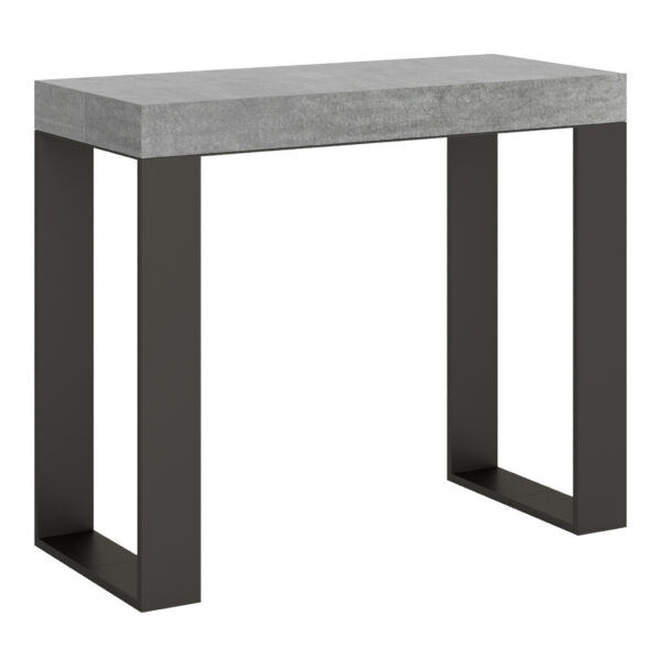Consolle allungabile 90x40/196 cm Tecno Small cemento
