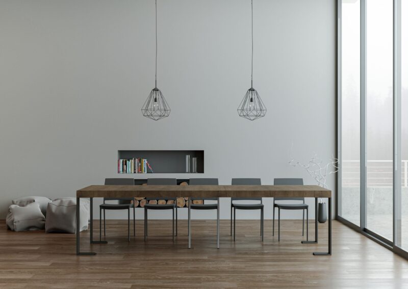 Consolle allungabile 90x40/300 cm Tecno Premium noce - immagine 4