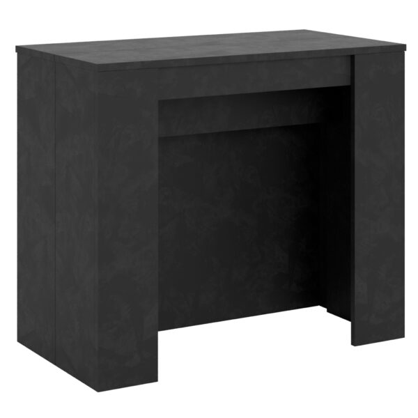 Consolle allungabile 90x48/296 cm Venus antracite spatolato allunghe interne