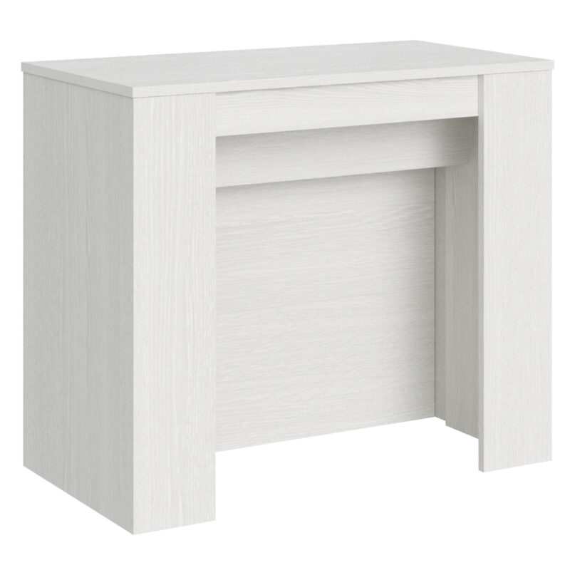 Consolle allungabile 90x48/296 cm Venus bianco frassino allunghe interne